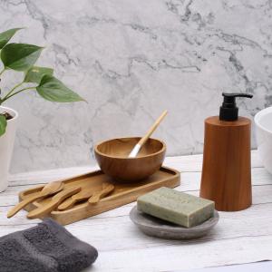 Distributeurs de savon liquide en bois naturel