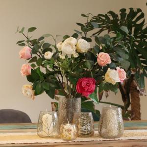 Fournisseur Bougeoirs en Verre avec fleurs séchées