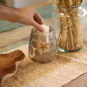 Grossiste Bougeoirs en Verre Floraux