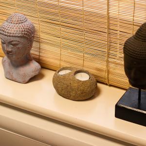 Fournisseur de bougeoirs en Pierre de Rivière Naturelle